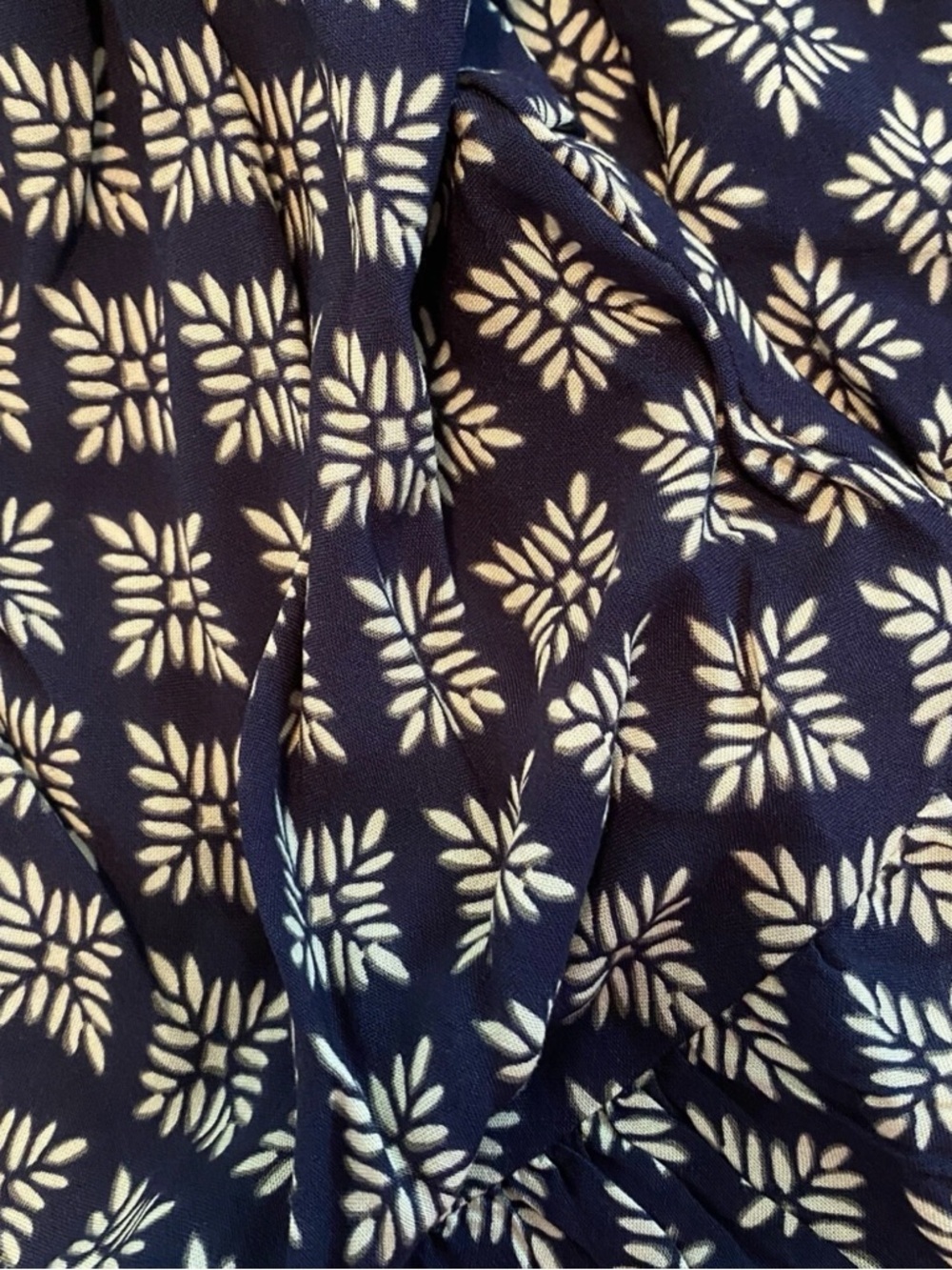 Women's Navy and Cream Geometric Maxi Dress with Pink Border Size S NWT - Picture 6 of 7
